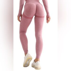High Waist Seamless Butt Lifting Scrunch Tummy Control Leggings Size M